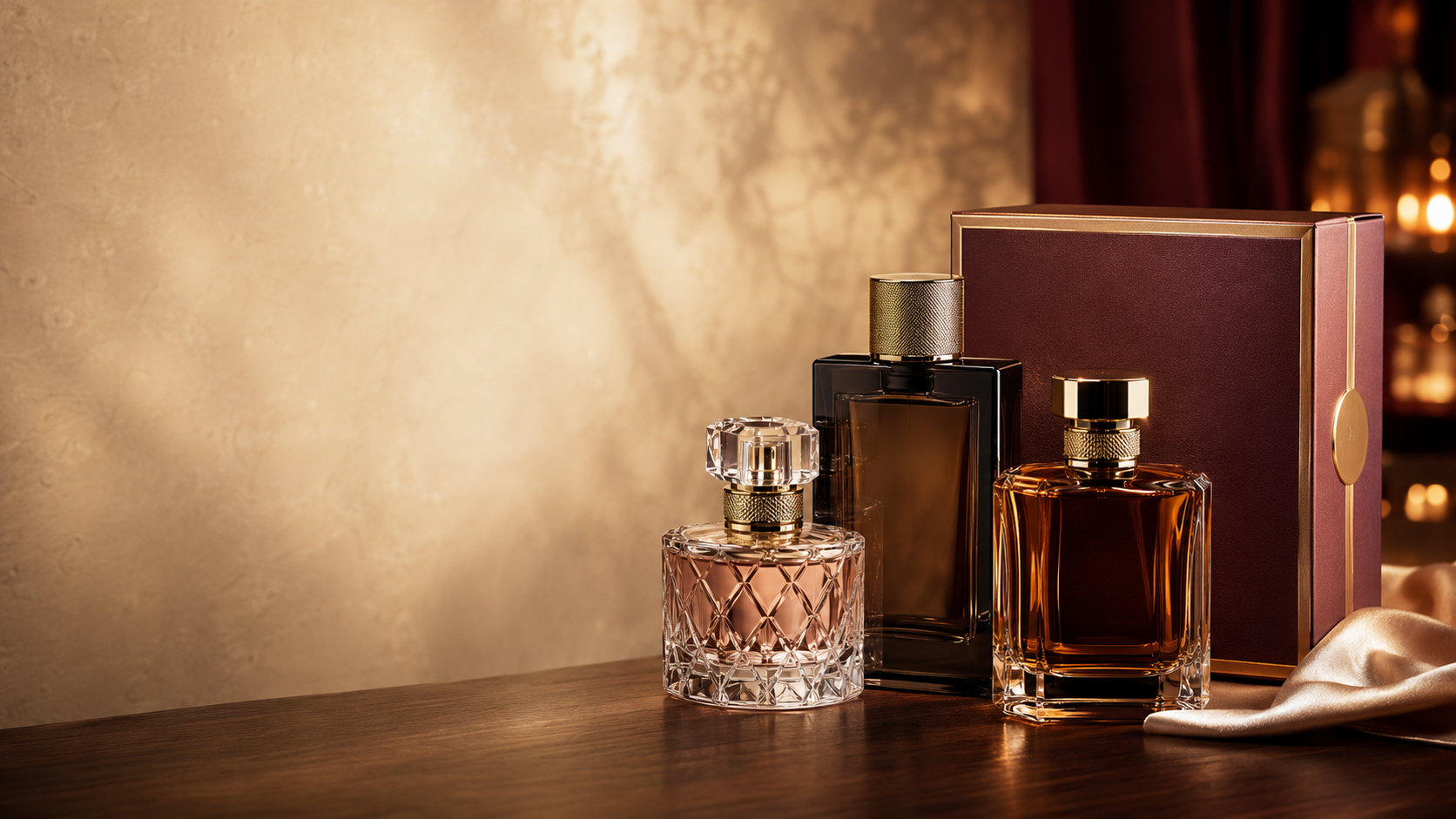 Elegant perfume, cologne, and fragrance gift collection